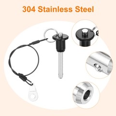 2Pcs Quick Release Pin, 1/4″x1-7/16″ 304 Stainless Steel Ball Locking Pin