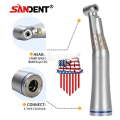 SANDENT Dental Internal Spray 1:1 LED E-generator Contra Angle Handpiece Push po