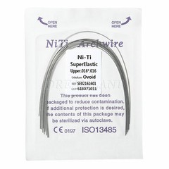 10Packs Alambres de arco rectangular Niti superelásticos de ortodoncia dental