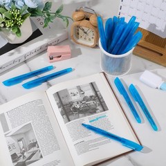 60 Pack Pastel Highlighters Chisel Tip Dry Quick Blue Ink Fluorescent Marker