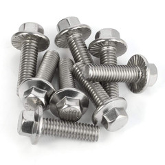 M6-1.0 X 40Mm Flanged Hex Head Bolts Flange Hexagon Screws, Stainless Steel 18-8