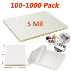 5 Mil Clear Thermal Laminating Pouches Letter 9″x11.5″ Size Laminator Sheets