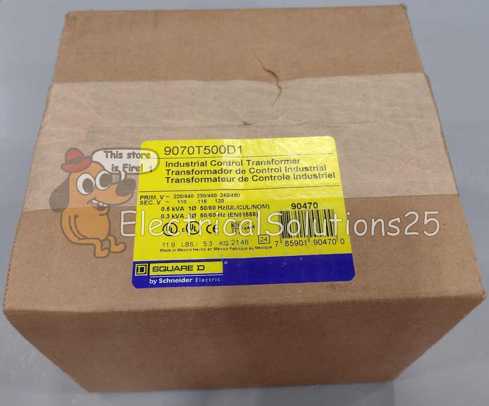 New Square D 9070T500D1 Industrial Control Transformer single-phase – Free Ship