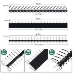 Prototype PCB Board Kit 104pcs Double Sided Assorted Sizes 2.54mm Pin Headers