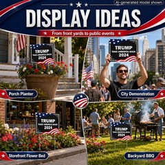 Weather-Resistant 12×16 Coroplast Yard Signs – Political Expression Set of 3