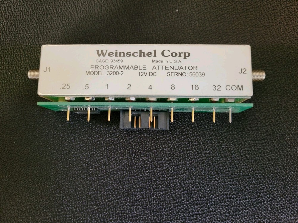 Weinschel 3200-2 Programmable Attenuator 12V DC – Gold Body