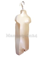 2 TODDLER MANNEQUIN TORSOS SET FLESH BLACK 2 BABY HANGING DRESS FORMS