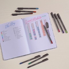 Pentonic 25 Count 1.0mm Ballpoint Pens Set 10 Assorted Colors for Writing