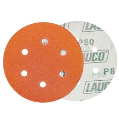 50 PCS 6 Inch 6 Hole Ceramic Sanding Discs P80 Grit, Hook and Loop Orbital