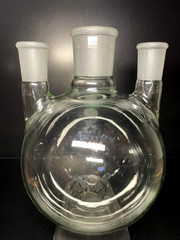 CHEMGLASS Glass 3,000ML 3-Neck Morton Type Round Bottom Flask 29/42 45/50 Center