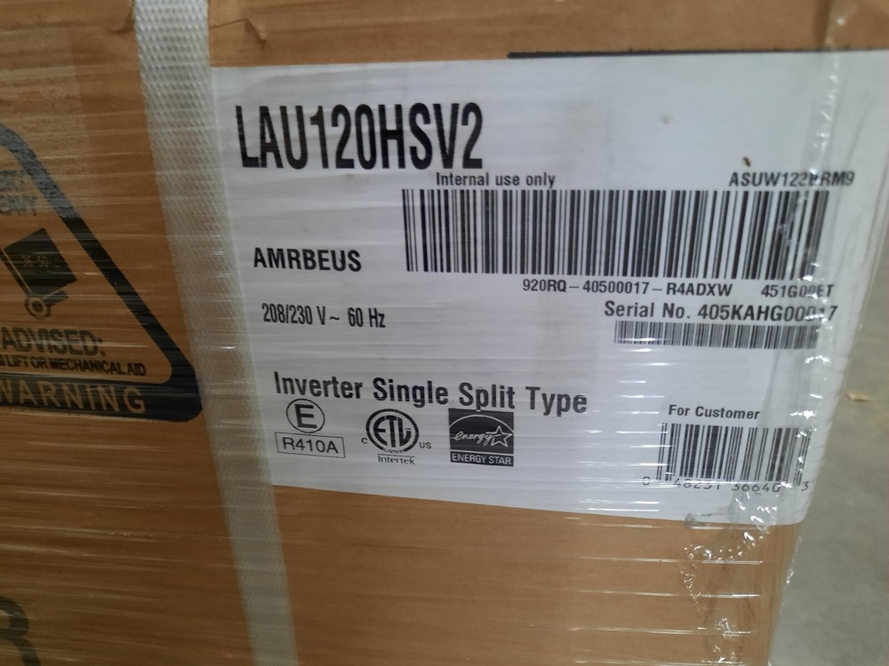 LG – LAU120HSV2 – 12,000 BTU OUTDOOR HEAT PUMP- BR2