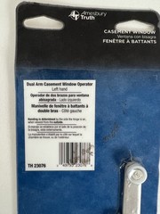 Dual Arm Left Casement Window Operator w/Stud Bracket Truth EntryGuard #31589A