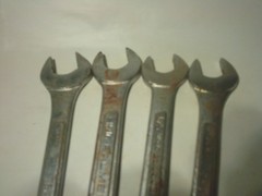 4 Vintage TRUECRAFT Combination Wrench 12pt Alloy Steel Palmera Spain 5/8 &11/16
