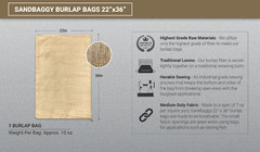 1 22×36 Burlap Bags, Burlap Sacks, Potato Sack Race Bags, Sandbags, Gunny Sack