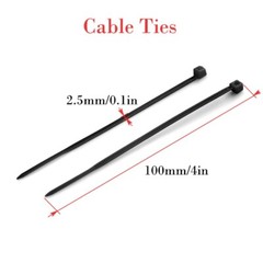 Zip tie 4 inches (about 100mm),18 pounds tensile strength black tie,1000pcs /bag