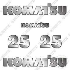 Fits Komatsu 25 (2015) Decal Kit Forklift Equipment Decals – 7 YEAR 3M VINYL!