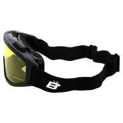 Birdz Eyewear Vulture Padded Fit-Over Motorcycle Goggles Black Frame Yellow Lens