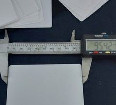 115 mm x 100 mm x 0.625 mm THICK ALUMINA CERAMIC SUBSTRATE 98.0 % No.: 514