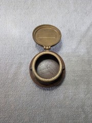 Antique Brass Neptune Meter Co. Trident Water Meter NEW YORK On Wood Base