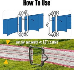 Electric Fence Poly Tape Splicer, Polytape Buckle, Polytape Connectors (10 Pack)