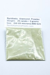 TechDiamondTools Diamond Powder 800 Grit 12-22 Microns, 25 cts = 5 Grams