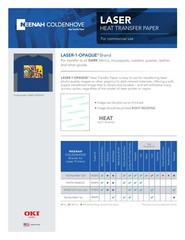 LASER TRANSFER PAPER DARK FABRIC: NEENAH “LASER 1 OPAQUE” #9888 (8.5″X11″) 100CT