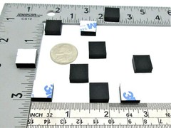 1/2″ Square x 3/16″ Peel & Stick Silicone Rubber Feet Audio Repair Pads 25 Pack