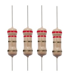 Resistencias 2.2 Ω 1/4 W 5%, set de 100 pzs, ideal para bypass airbag. 2/2