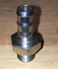 Hose Barb Stainless Steel Hose Barb ¼” Male BSPP to 3/8” ID Hose