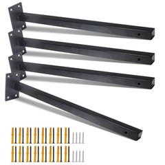 Cionyce 4 Pcs 5 Inch Heavy Duty Floating Shelf Bracket Black
