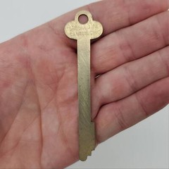 2x York Diebold Safe Deposit Lock Key Blanks 0.052″ T x 0.38″ W x 3.55″ L Flat
