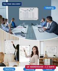 Magnetic White Board Hanging 18″ x 12″ for Wall, Small Dry Erase Board for Kids,