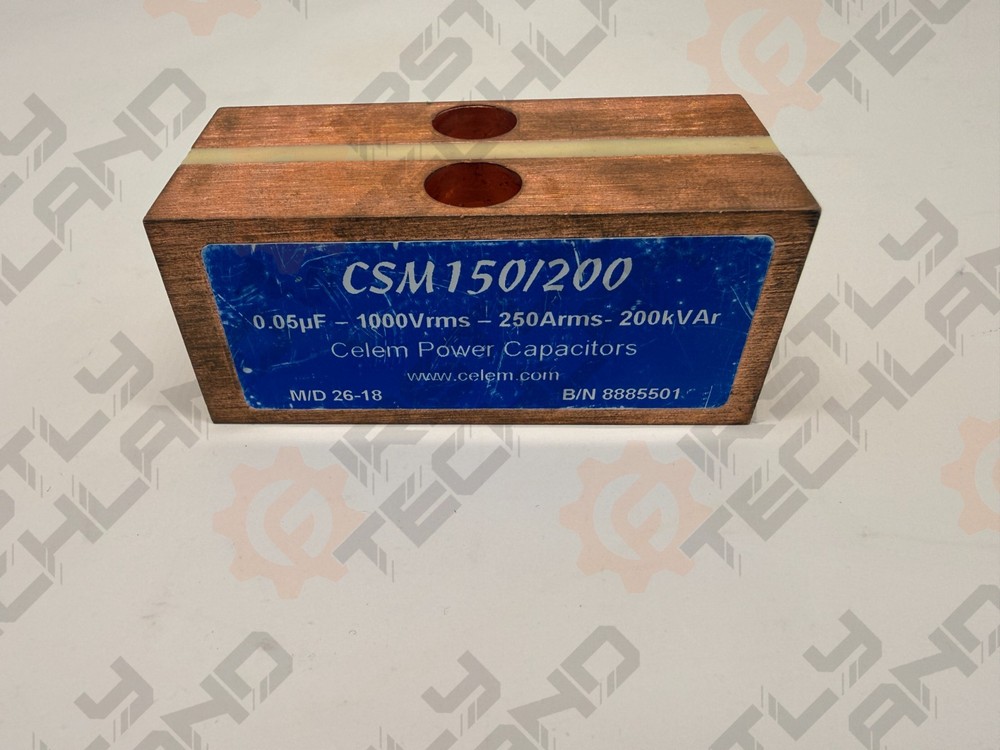CSM150/200 0.05uF – 1000Vrms – 250Arms- 200kVAr Celem Power Capacitors