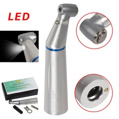 Dental SLow Speed LED Handpiece Optic Fiber Contra Angle Motor 4Hole Inner Water