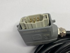Atlas Copco 4222 1841 02 Power Cable US 250V 5m w/ Harting 19300061540 Hood
