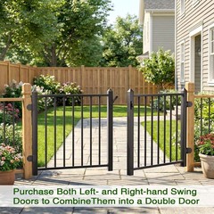 DIY DECK Deck Railing Gate Stainless Steel Black Textured Powder-Coat Finish …
