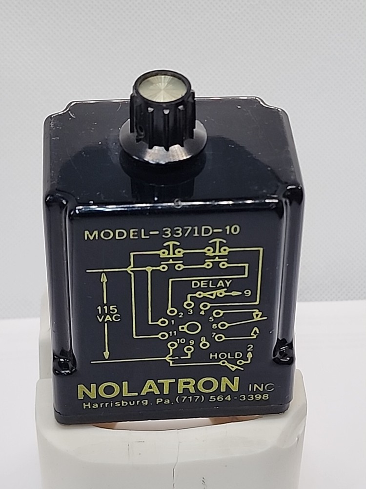 Nolatron Delay Time Relay Model 3371D-10 11 PINS [GB 4]