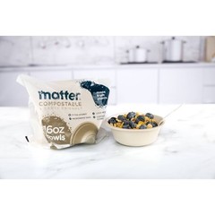 Matter Compostable Fiber Disposable Bowls – Natural – 16oz/20ct