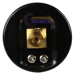 1/8″ NPT Air Pressure Gauge 0-100 PSI Back Mount 1.5″ Face Black Steel Case