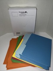 200 Blue Summit Supplies Colored File Folders Letter Size, 3 Tab Positions