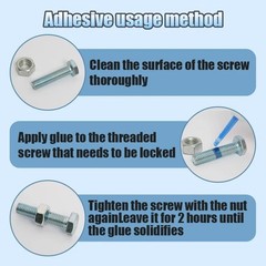 LOOLIFL Blue Thread Locker 243 Nuts-Bolts Locker, Screw Adhesive Lock Tight Seal