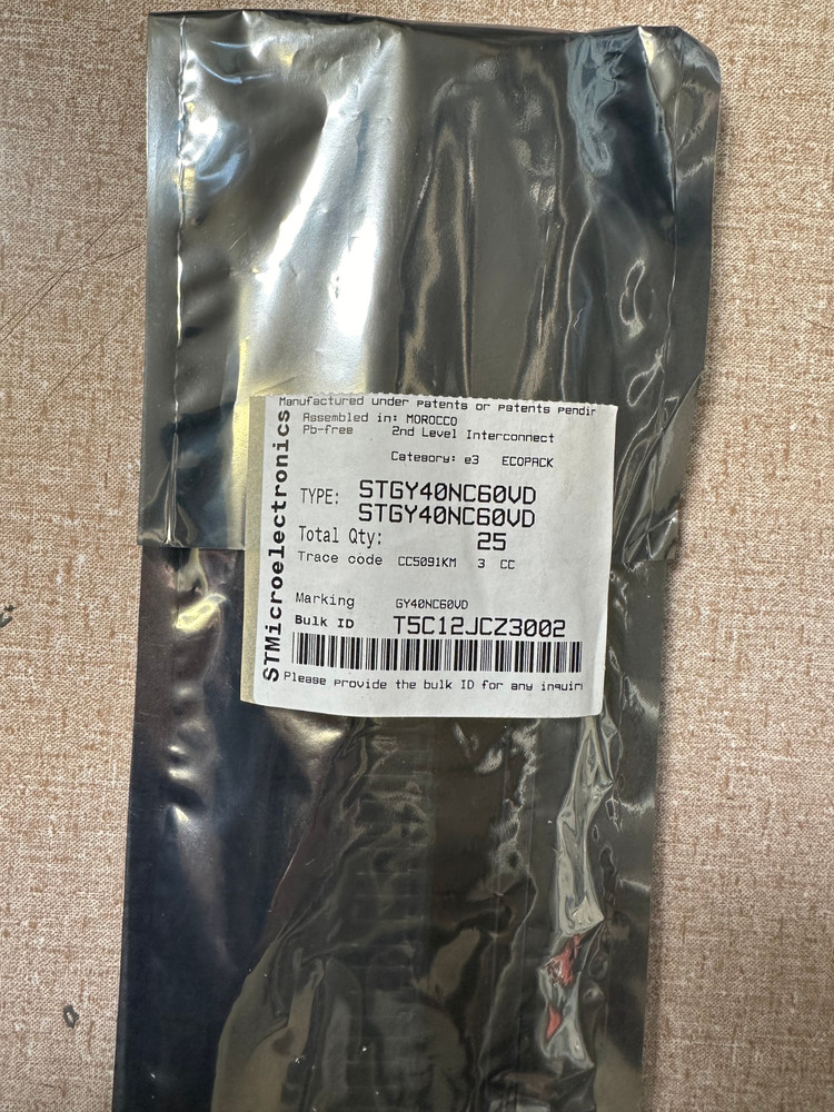 (Lot of 6) STGY40NC60VD IGBT 600V 80A 260W MAX247