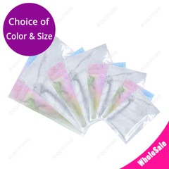 Multi-size Glossy Grey/Colorful Foil Mylar Flat Zip Lock Pouch Bag w/ print
