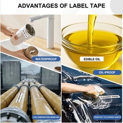 3/4 Inch M21750499 Nylon Label Tape Black On White Fits BMP21 M210 3 PCS