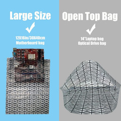 Open Top Antistatic Bag,10pcs 12X16in/30x40cm Large ESD Anti Static Bags for Mot