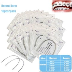 Dental Orthodontic Heat Thermal Activated NITI Arch Wires Natural Round Wire