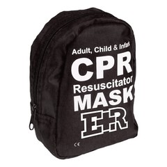 Ever Ready First Aid Adult and Infant CPR Mask Combo Kit – Tactical Black