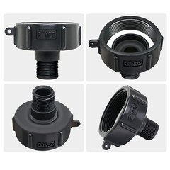 1 PC Tote Tank Adapter 275 330 G IBC Garden Hose Drain Plug Connector 2”NPS US