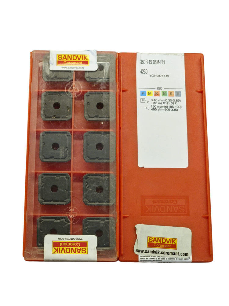 Sandvik 360R-19 06M-PH 4230 Carbide Milling Insert 10 PCS