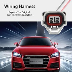 4PCS Fuel Injector Connectors with Pigtail Wiring Harness